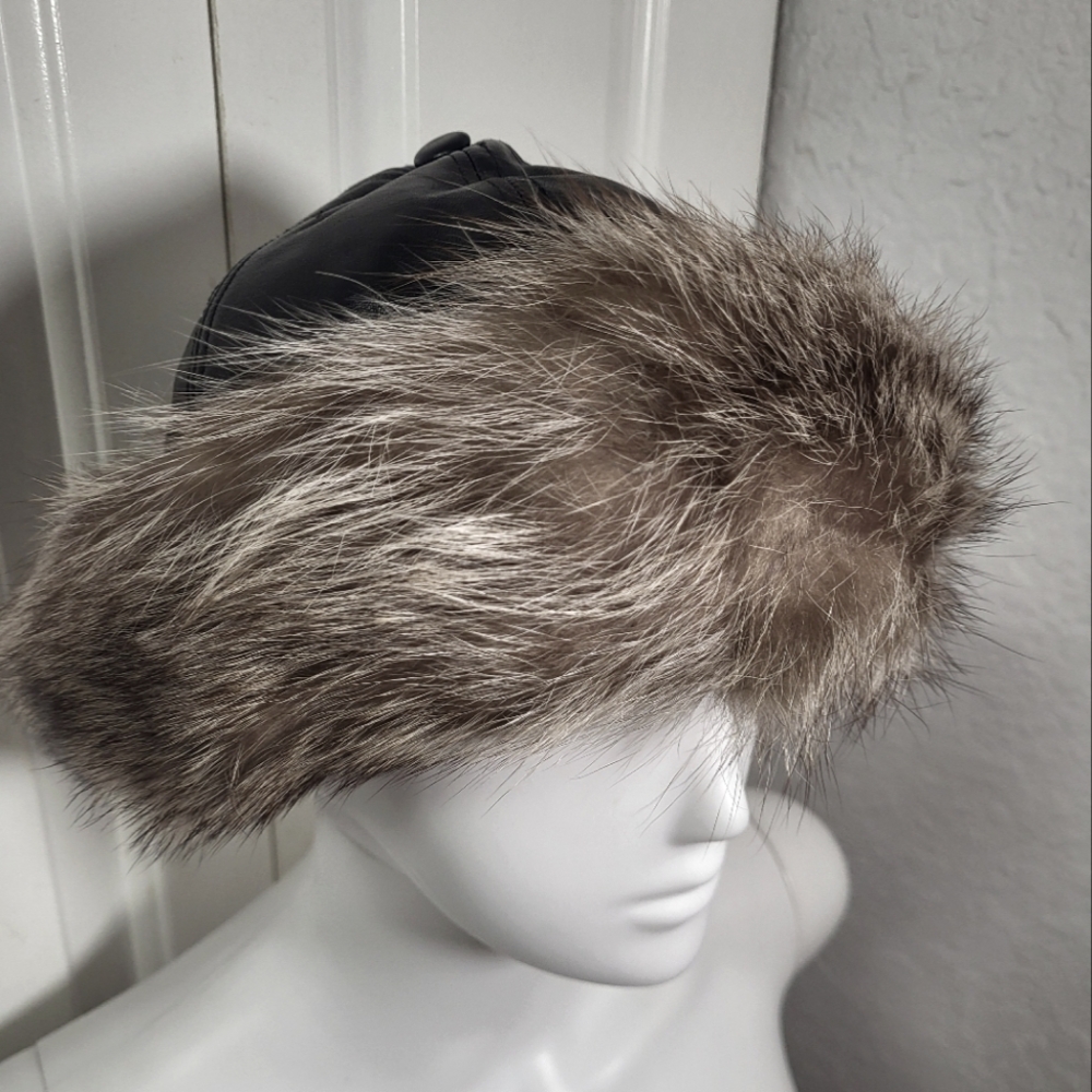 Vintage Fur And Leather Womans Hat